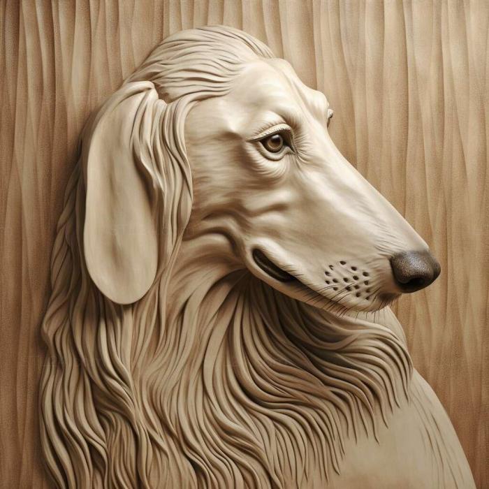Nature and animals (st Saluki dog 3, NATURE_1079) 3D models for cnc